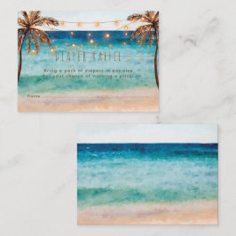 熱帯ビーチおむつラッフルエンクロージャカード エンクロージャーカード