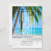 熱帯ビーチおもしろい結婚の セーブザデート (正面)