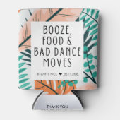 熱帯ビーチおもしろい結婚式の引き出物 缶クーラー (正面)