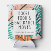 熱帯ビーチおもしろい結婚式の引き出物 缶クーラー (裏面)