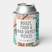 熱帯ビーチおもしろい結婚式の引き出物 缶クーラー (缶裏面)