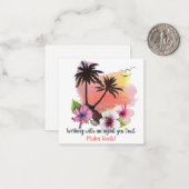 熱帯ビーチが香りを実在出す ノートカード (正面/裏面インサイチュ)