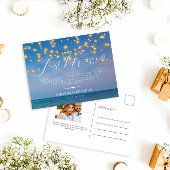 熱帯ビーチたった今結婚しました結婚の発表 ポストカード
