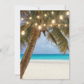 熱帯ビーチとストリングラ結婚イト 招待状 (裏面)