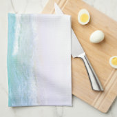 熱帯ビーチとターコイズ海 キッチンタオル (四つ折り)