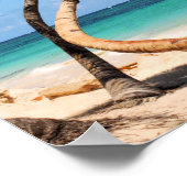 熱帯ビーチとヤシの木 ポスター (角)