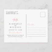 熱帯ビーチと砂のハート日付Annouを保存 案内ポストカード (裏面)