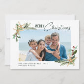 熱帯ビーチのクリスマスヒトデの写真 シーズンカード (正面)