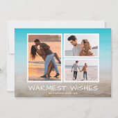 熱帯ビーチのクリスマス数々の写真 シーズンカード (正面)