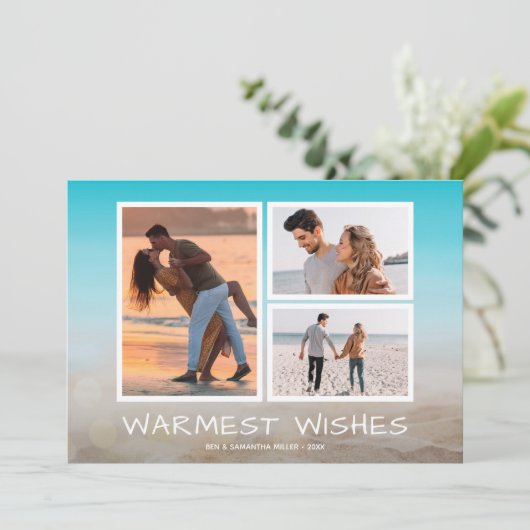 熱帯ビーチのクリスマス数々の写真 シーズンカード (スタンド正面)