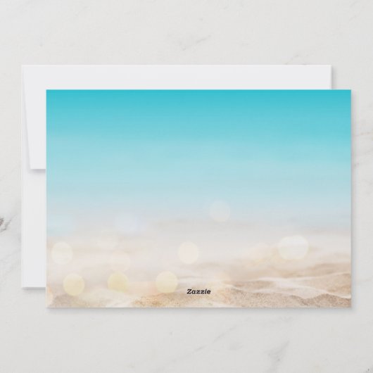 熱帯ビーチのクリスマス数々の写真 シーズンカード (裏面)