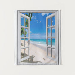 熱帯ビーチのテーマの壁掛け タペストリー