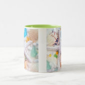 熱帯ビーチのテーマ ツートーンマグカップ (中央)