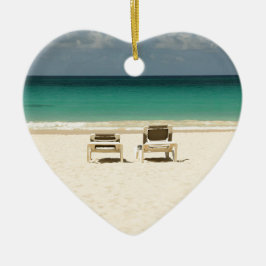 熱帯ビーチのドミニカ共和国 セラミックオーナメント