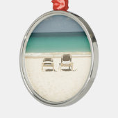 熱帯ビーチのドミニカ共和国 メタルオーナメント (左)