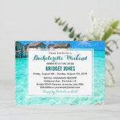 熱帯ビーチのバチェロレッテの週末の招待状 招待状 (スタンド正面)