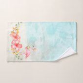 熱帯ビーチのフラミンゴのBathタオル バスタオルセット (ハンドタオル)