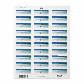 熱帯ビーチのボトル ラベル (フルシート)