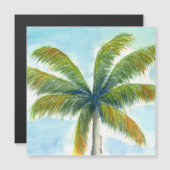 熱帯ビーチのヤシの木で晴れた日 (正面/裏面)