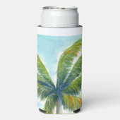 熱帯ビーチのヤシの木で晴れた日 スリム缶クーラー (Seltzer裏面)