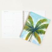熱帯ビーチのヤシの木で晴れた日 プランナー手帳 (ディスプレー)