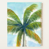 熱帯ビーチのヤシの木で晴れた日 プランナー手帳 (裏面)