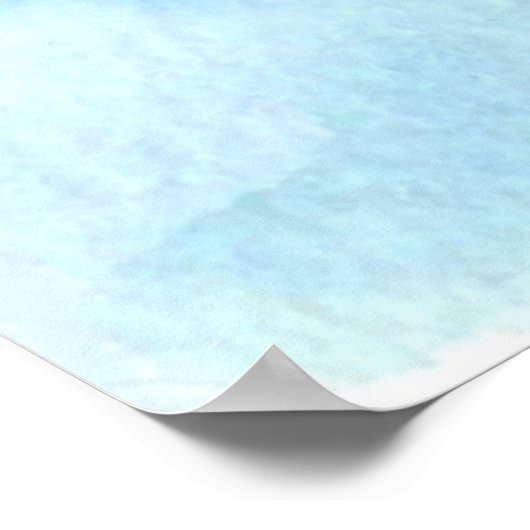 熱帯ビーチのヤシの木で晴れた日 ポスター (角)