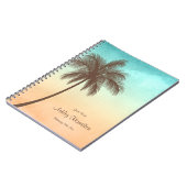 熱帯ビーチのヤシの木の菓子16の来客名簿 ノートブック (左側)