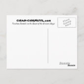 熱帯ビーチのヤシの木の郵便はがき ポストカード (裏面)