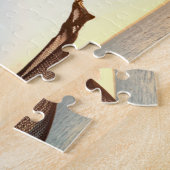 熱帯ビーチのヤシの木間のハンモック ジグソーパズル (側面)