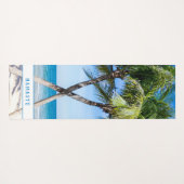 熱帯ビーチのヤシの木DIY写真パーソナライズされた ヨガマット (裏面(横))