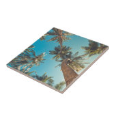 熱帯ビーチのヴィンテージのヤシの木 タイル (側面)