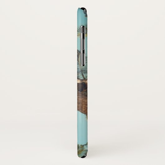 熱帯ビーチのヴィンテージのヤシの木 Case-Mate iPhoneケース (裏面/左)