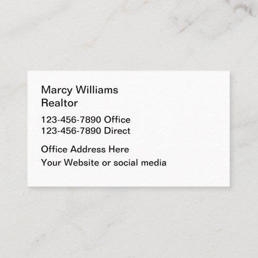 熱帯ビーチの不動産 名刺 (裏面)