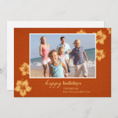 熱帯ビーチの休日の写真カード シーズンカード (正面/裏面)