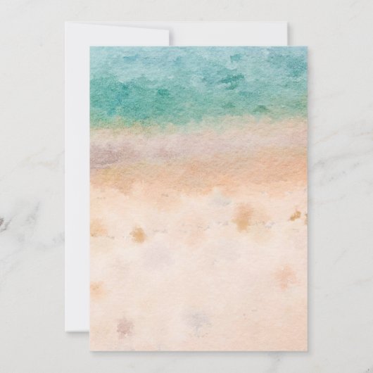 熱帯ビーチの夏の駆け落ちの招待 招待状 (裏面)