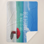 熱帯ビーチの夢はこの傘でできている シェルパブランケット (正面)