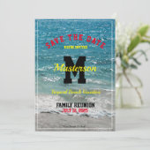 熱帯ビーチの懇親会の招待状の組合せ セーブザデート (スタンド正面)