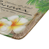 熱帯ビーチの木製のスタイル カッティングボード (角)