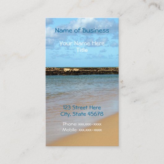 熱帯ビーチの楽園の名刺 名刺 (正面)