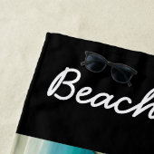 熱帯ビーチの沿岸ヤシの木 ビーチタオル (インサイチュ)