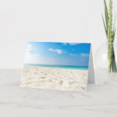 熱帯ビーチの海の砂の空及び夏の日 カード (正面)