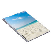 熱帯ビーチの海の砂の空及び夏の日 ノートブック (右側)