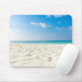 熱帯ビーチの海の砂の空及び夏の日 マウスパッド (マウス)