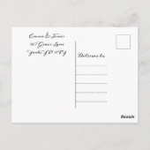 熱帯ビーチの目的地の保存日付 ポストカード (裏面)