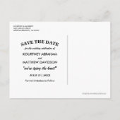 熱帯ビーチの目的地の保存日付 案内ポストカード (裏面)