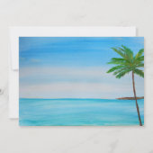 熱帯ビーチの目的地の結婚式の写真 セーブザデート (裏面)