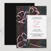 熱帯ビーチの目的地の結婚式の招待状 招待状 (正面/裏面)