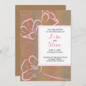 熱帯ビーチの目的地の結婚式の招待状 招待状 (正面/裏面)