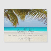 熱帯ビーチの目的地の結婚式の日付を保存 (正面)